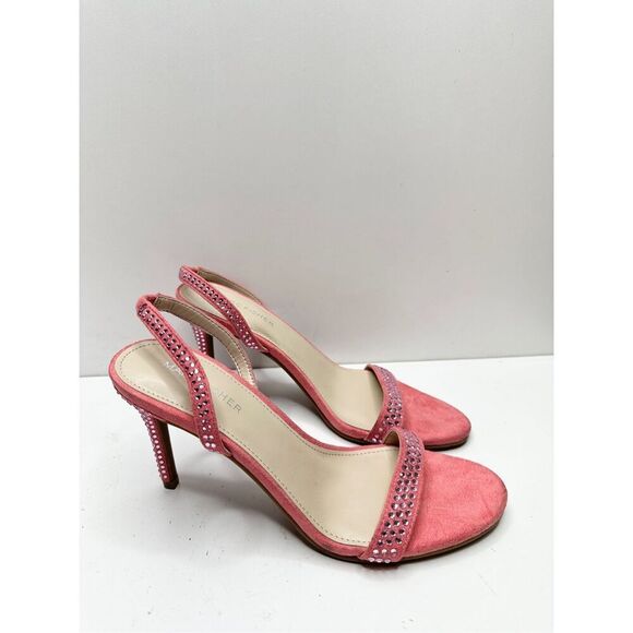 Marc Fisher Sandals Womens‎ Size 8 Betila Slingback Heels Rhinestone Accents - Picture 2 of 11
